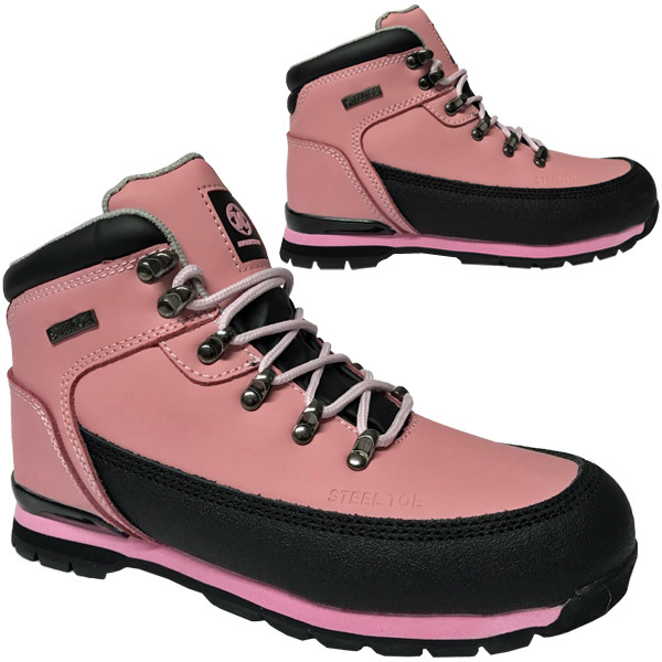 pink steel toe caps